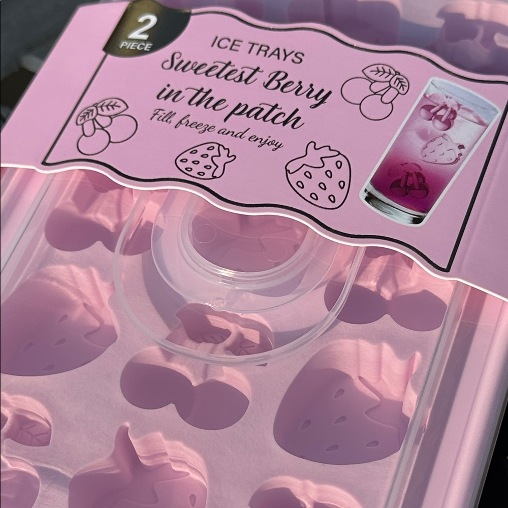 Sweetest Berry 2 pack Ice Tray and Mold Set - Pink Delight - Picture 5 of 6